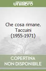Che cosa rimane. Taccuini (1955-1971) Subito Disponibile