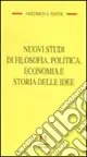Nuovi studi di filosofia, politica, economia e storia delle idee Offerta