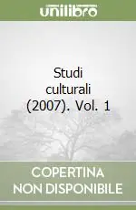 Consegna Rapida Studi culturali (2007). Vol. 1