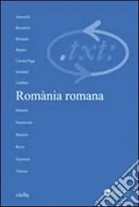 Critica del testo. Vol. 12/1 Romània romana Subito Disponibile