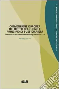 Convenzione europea dei diritti dell‘uomo e principio di sussidiarietà. Contributo ad una lettura sistematica degli articoli 13 e 35 Subito Disponibile