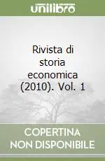 Bestseller Rivista di storia economica (2010). Vol. 1