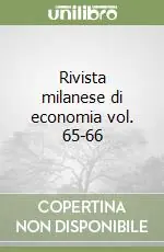 Prezzo Di Fabbrica Rivista milanese di economia vol. 65-66