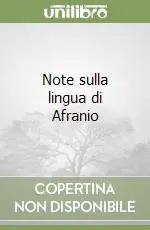 Note sulla lingua di Afranio Bestseller