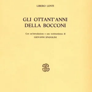 Scelto Dai Clienti Gli ottant‘anni della «Bocconi»