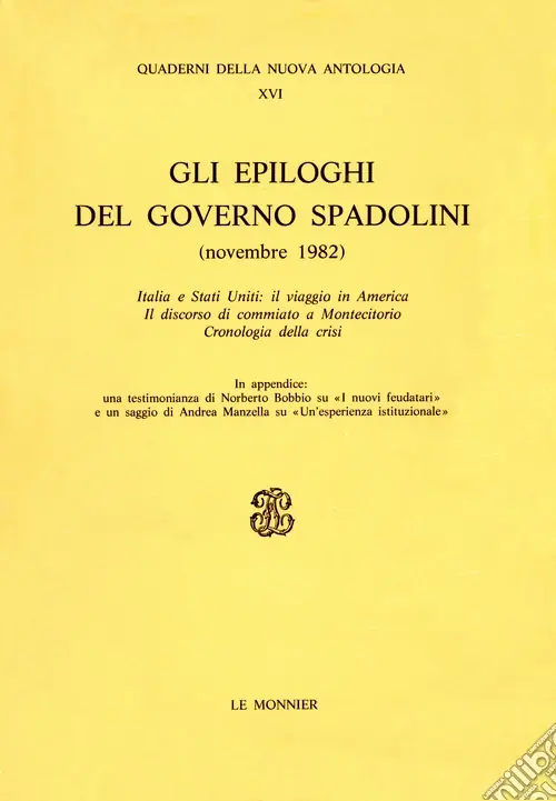 Sconto Gli epiloghi del governo Spadolini (novembre 1982)