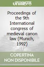 Saldi Proceedings of the 9th International congress of medieval canon law (Munich, 1992)