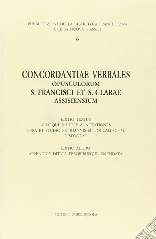 Offerta Concordantiae verbales opusculorum s. Francisci et s. Clarae assisiensium