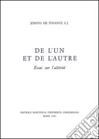 De l‘un et de l‘autre. Essai sur l‘altérité Economico
