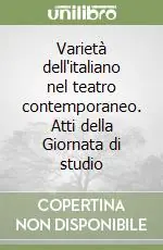 A Buon Prezzo Varietà dell‘italiano nel teatro contemporaneo. Atti della Giornata di studio