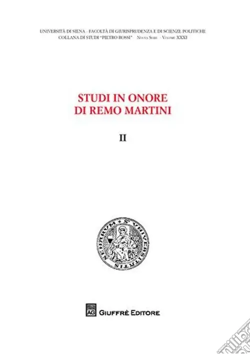 Solo Oggi Studi in onore di Remo Martini. Vol. 2