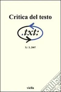 Subito Disponibile Critica del testo. Vol. 10/3