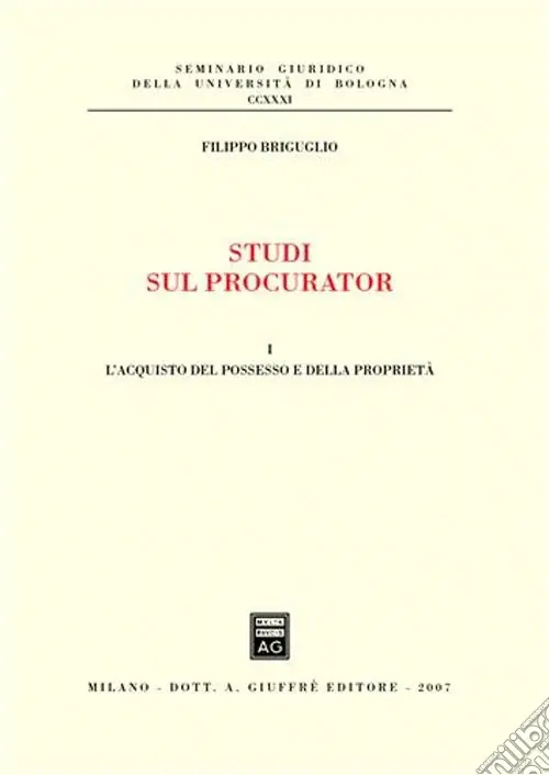 Bestseller Studi sul procurator. Vol. 1 L‘acquisto del possesso e della proprietà