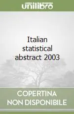 Italian statistical abstract 2003 Compra Oggi Stesso