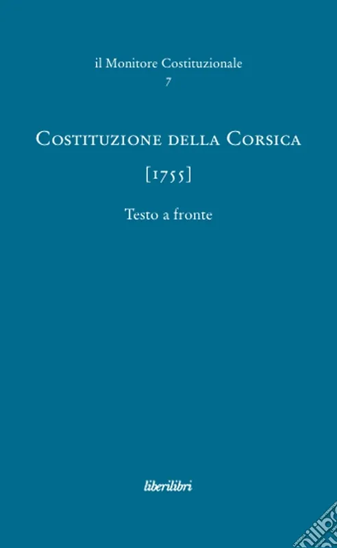 Costituzione della Corsica (1755) Compra Oggi Stesso