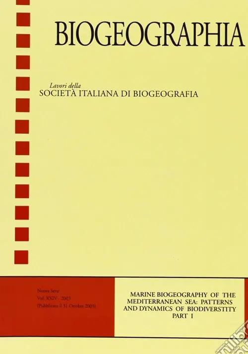 Marine biogeography of the Mediterranean sea patterns and dynamics of biodiversity. Vol. 1 Ultima Occasione
