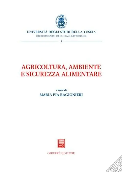 Subito Disponibile Agricoltura, ambiente e sicurezza alimentare