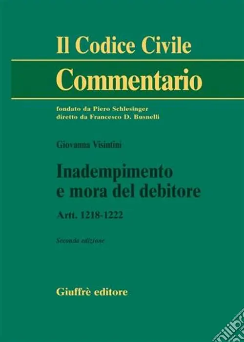 Inadempimento e mora del debitore. Artt. 1218-1222 Offerta Speciale