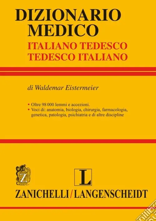 Dizionario medico. Tedesco-italiano, italiano-tedesco Direttamente Dal Produttore