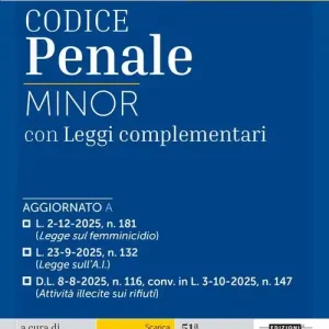 Codice Penale Minor. Leggi complementari. Con APP CODICI SIMONE per un codice sempre aggiornato Miglior Prezzo