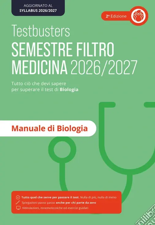 Testbusters. Manuale di biologia. Semestre filtro 2026/2027 Scelto Dai Clienti