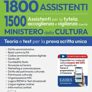 Concorso MIC. 1500 Assistenti alla tutela, accoglienza e vigilanza Spedito Oggi