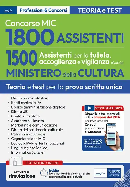 Concorso MIC. 1500 Assistenti alla tutela, accoglienza e vigilanza Spedito Oggi
