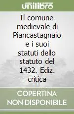 Il comune medievale di Piancastagnaio e i suoi statuti dello statuto del 1432. Ediz. critica Must-Have