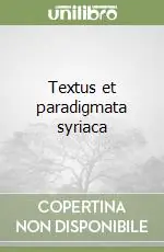 Textus et paradigmata syriaca Promozione