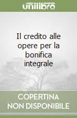 Professionale Il credito alle opere per la bonifica integrale