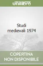 Occasione Imperdibile Studi medievali 1974