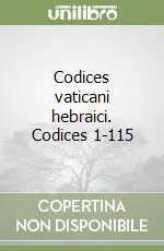 Codices vaticani hebraici. Codices 1-115 Compra Online