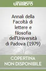 Vendita Finale Annali della Facoltà di lettere e filosofia dell‘Università di Padova (1979)