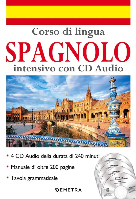 Miglior Prezzo Corso di lingua Spagnolo intensivo con CD Audio 4 CD della durata di 240 minuti - Manuale di oltre 200 pagine - Tavola grammaticale