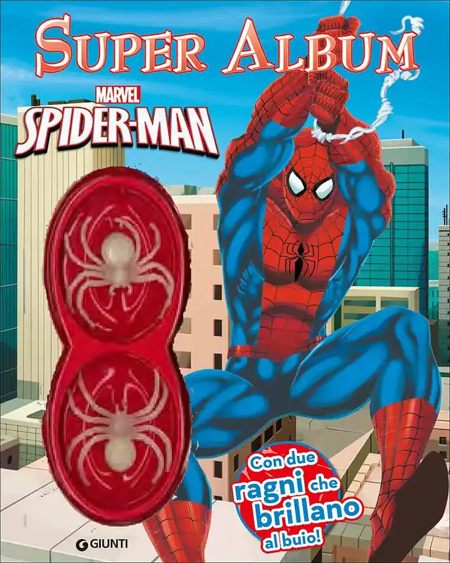 Super Album - Spider-Man Con due ragni che brillano al buio! Offerta Lampo