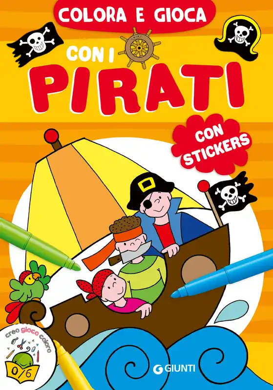 Colora e gioca con i pirati Con stickers Ultima Occasione