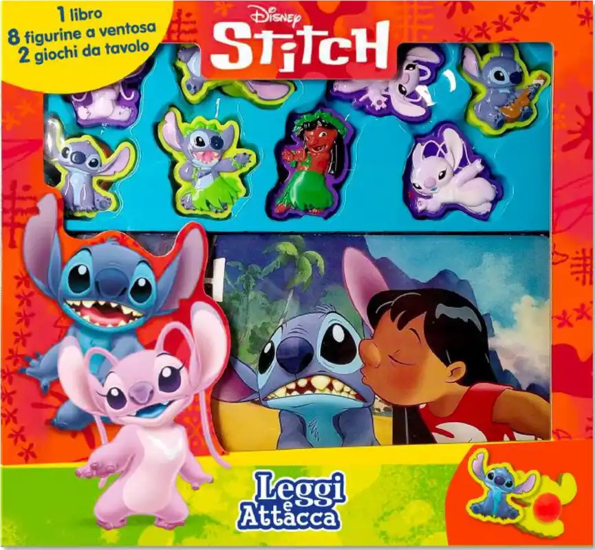 Stitch Leggi e attacca 1 libro, 8 figurine, 2 giochi da tavolo Compra Online