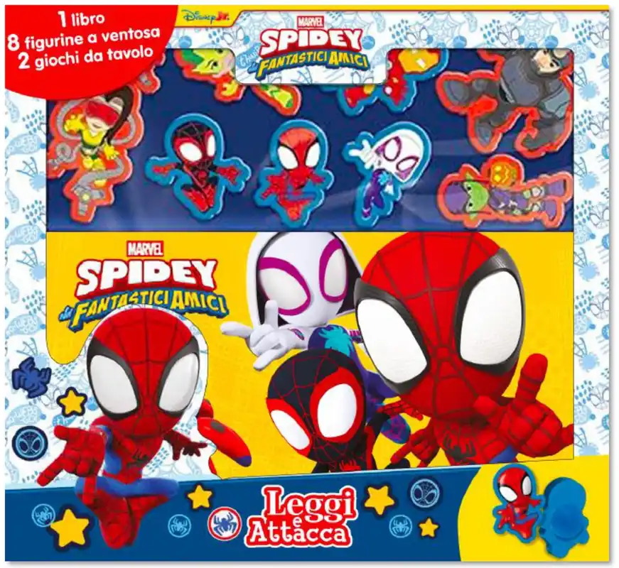Spidey Leggi e attacca 1 libro, 8 figurine, 2 giochi da tavolo Esclusivo